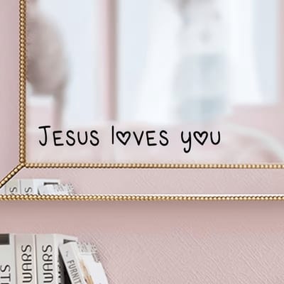VANDAAG VERZONDEN - 2 STUKS - Sticker - Jesus loves you - Christelijk - Jezus