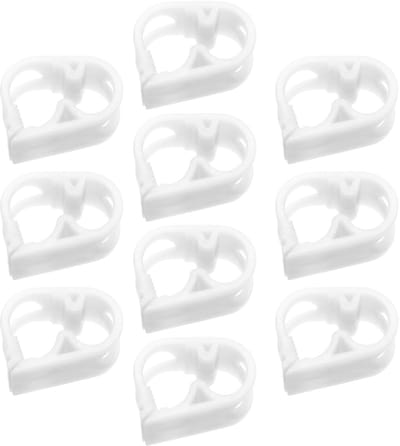Dailygoods - Verstelbare buisklemmen - PP-slangklemmen - Voor controle vloeistofstroom - Wit - 10 stuks - Voor 6-12 mm buis - Ideaal voor klussen
