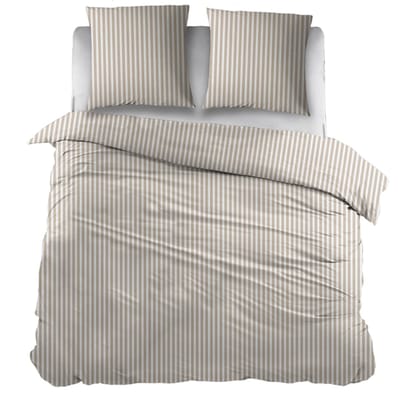 Snoozing Carine Dekbedovertrek - Tweepersoons - 200x200/220 cm - Beige