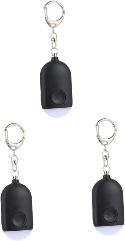Persoonlijk Alarm - Noodalarm Sleutelhanger - Veiligheid Onderweg - Met LED Verlichting - 130 dB - Zwart