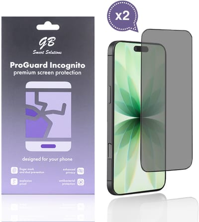 GB ProGuard Incognito Privacy Screenprotector voor iPhone 17 – 2 Stuks – Gehard Glas – Volledige Dekking – Anti-Gluren