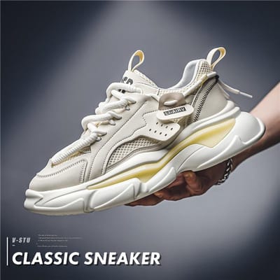 Lente en Herfst Nieuwe Exquise Heren Sneakers Tiener Student Dikke zool Hoogteverhogende Hardloopschoenen Zapatos Para Hombres 44 gray