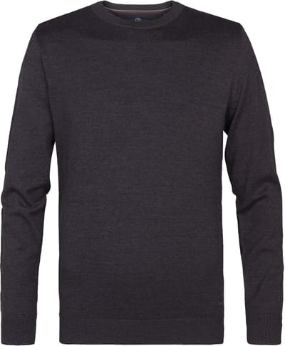 Petrol Industries Heren Fijngebreide Trui - Regular Fit - Ronde Hals - Truien Heren - Pullover - Blauw - Maat XXXL