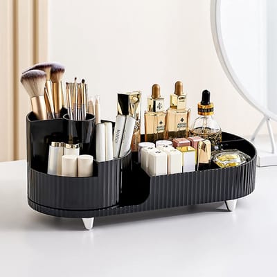 YONO Make Up Organizer Draaibaar Staand XL - Organizer Skincare - Parfum Houder - Zwart