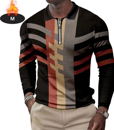 Livano Poloshirt Heren - T-Shirt Heren - Shirt - Overhemd - Polo Shirt Lange Mouwen - Chocolade - M