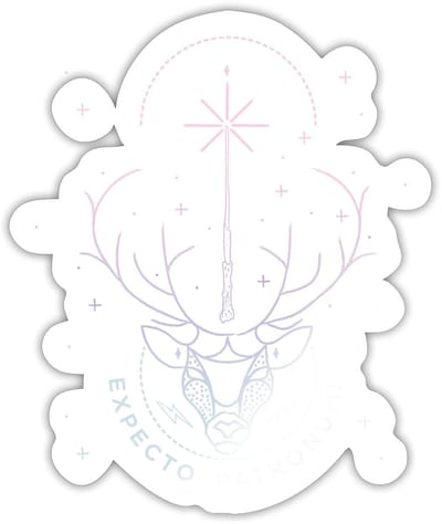 Harry Potter Hert Patronus Expecto Patronum Sticker maat S (10 x 10 cm)