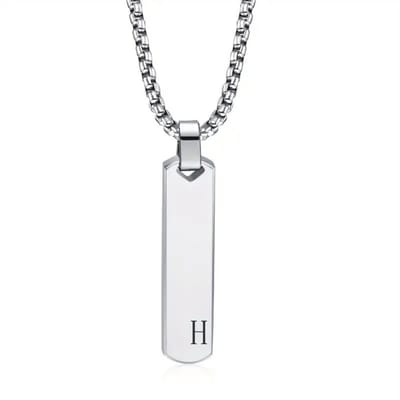 Livano Ketting - Heren - Staal - Nep zilver - Met Hanger - H