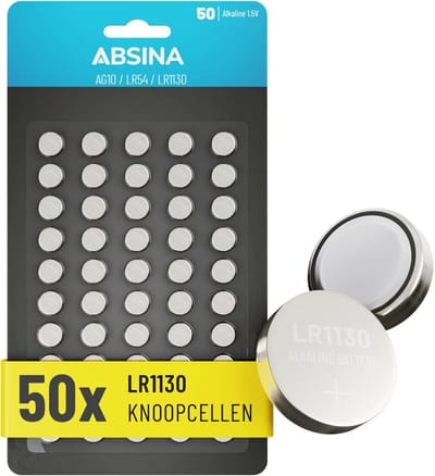 Alkaline Knoopcellen AG10 LR1130 - 50 stuks 1,5V - Lekvrij en Lange Houdbaarheid