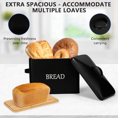 Brooddoos Mat Zwart - Stijlvolle Oplossing voor Vers Brood