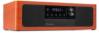 Premium DAB radio - Audizio Lunata - Bluetooth radio met CD speler - High-end speakers - Kersenhout