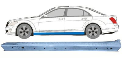 Volledige dorpel voor Mercedes S-Class W221 2005-2013 / Links