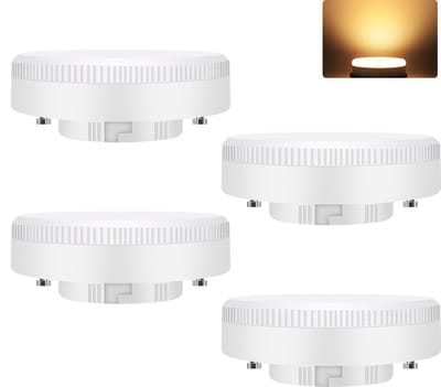 NETTLIFE 4x GX53 LED Lamp –74x25mm Ultra Flats – Warmwit 3000K – 5W Vervangt 50W Halogeen – 230V – Flikkervrij