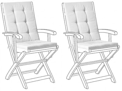 MAUI PREMIUM - Tuinkussen set 2 stuks - Gebroken wit - Polyester