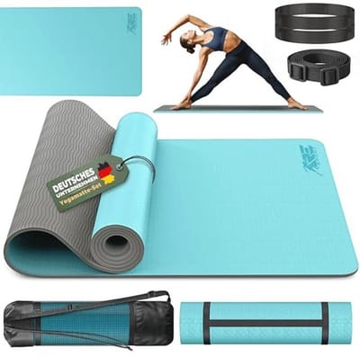 Yogamat Antislip en Vrij van Schadelijke Stoffen - Fitnessmat en Gymnastiekmat 183 x 61 cm