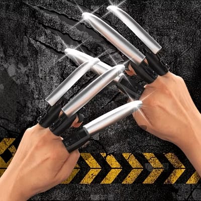 Uitschuifbare Wolfsklauwen Set van 4 – Realistische Mechanische Vingeraccessoires voor Cosplay & Feesten