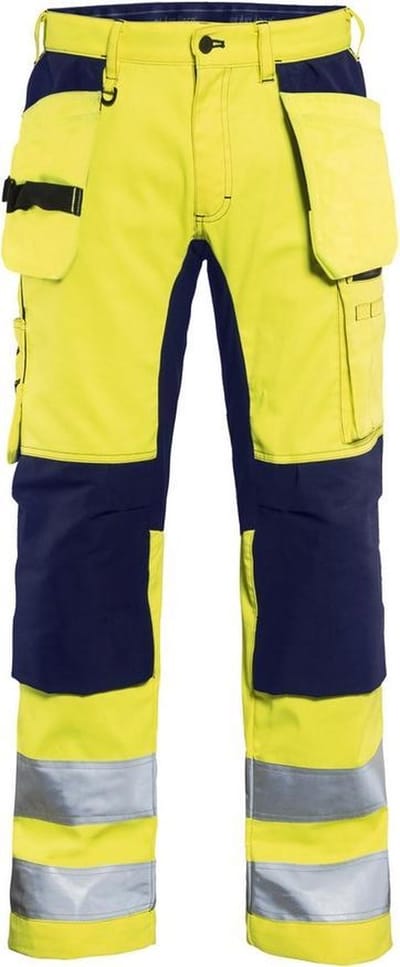 Blaklader Werkbroek met stretch High Vis 1552-1811 - High Vis Geel/Marineblauw - D128