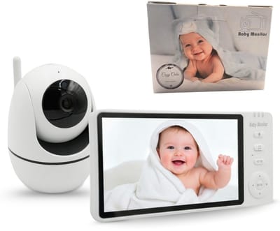 Cozy Cubs Babyfoon - Baby monitor - 5 Inch LCD touchscreen - Nachtzicht, Temperatuur Monitor - Tweerichting-audio - Ingebouwde Slaapliedjes