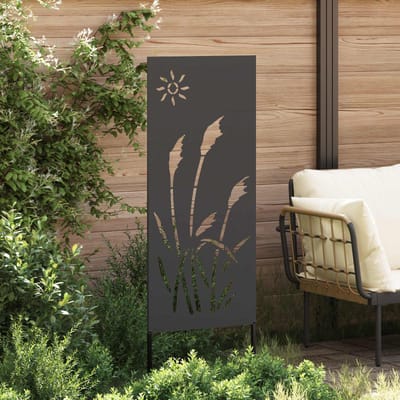 vidaXL - Tuin - Privacy - Scherm - Zwart - 50 - x - 140 - cm - Koudgewalst - staal