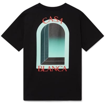 T-shirt Korte Mouw Casablanca L'ARCHE PRINTED T-SHIRT NOIR