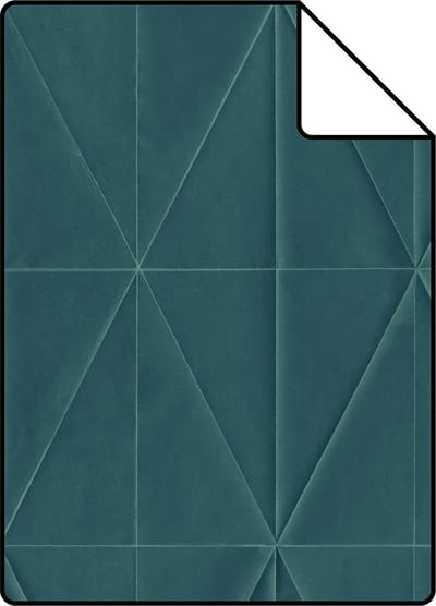 Proefstaal Origin Wallcoverings behang origami motief donkerblauw - 26,5 x 21 cm - 347860-S