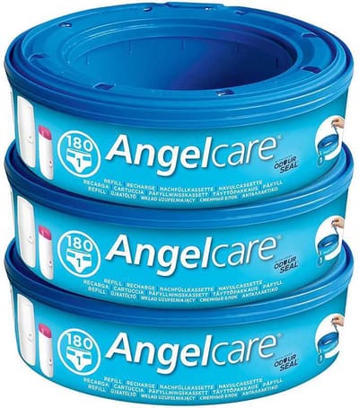 Angelcare luieremmer navullingen - 3 cassettes - Navulcassette - cartouche - poubelle a couche ANGELCARE - Lot de 3 cassettes pour système d'élimination des couches