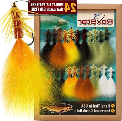 Vliegvis Set - Streamers Kunstaas - Forel Vissen - Handgebonden Kwaliteit - 24 Stuks - Wit
