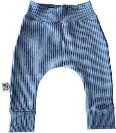 Broekje Big Rib Blauw - Blauw - Little Adventure - Maat 62/68 - GOTS keurmerk