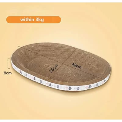Gegolfd Kat Scratcher Kat Schrapers Ronde Ovale Slijpen Klauw Speelgoed voor Katten Slijtvast Kat Bed Nest Kat Accessoires beige
