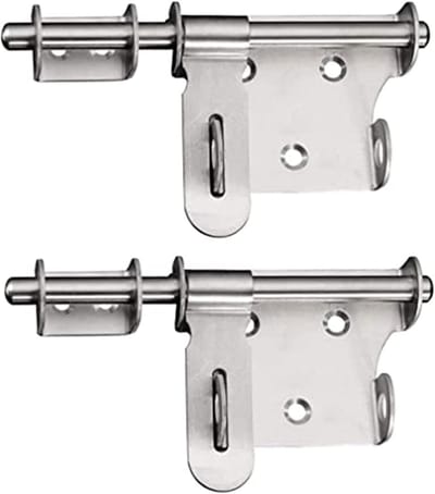 Deurslot - RVS Deursloten voor Kastdeuren - Sliding Bolts - Beveiliging Deurslot - Tuindeur Bolt Lock - Speciale Deursloten - 2 Stuks
