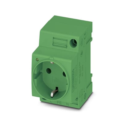 Contactdoos voor schakelkast Phoenix Contact EO-CF/UT/LED/GN Groen (l x b) 60 mm x 45 mm