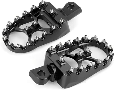 Motorfiets Voetsteunen - Motor Pedaal Pads - Universele Motorfiets Pasvorm - Aluminium Materiaal - 325 Gram - Zwart