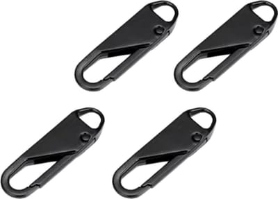 Go Go Gadget – 4 Stuks Metalen Ritstrekkers Zwart – Rits Reparatieset – Aanklikbare Ritssluiter – Voor Kapotte Ritsen