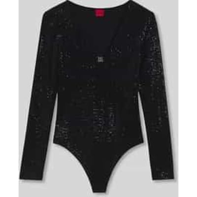 Slim fit body van glanzende, elastische jersey, model 'DAMMERY'