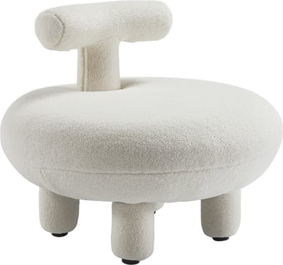 Orlando Teddystof Loungestoel - Wit