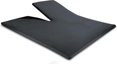 Droomtextiel Splittopper Hoeslaken Dubbel Jersey Antraciet 160x200 cm - 100% Zacht Katoen - Tot 15 cm Matrasdikte - 220 g/m²