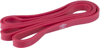 Umbro Weerstandsband 25KG Resistance Band Fitness Elastiek voor Krachttraining en Revalidatie Fitness Accessoires Weerstand Band 208 x 4,5 x 1,7 cm Kunststof Rood