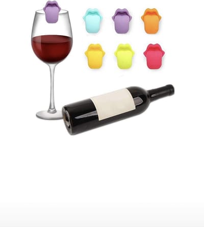 glasmarker 6 stuks - glazen marker - Glaslabel - Wijnglas markers - Glasmarkeerders - Wijnglas - Wijnglas Kraaltjes - Wijnglasmarkeerders -