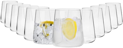 KROSNO | Water Sap Drinkglazen | Set van 12 stuks - 430 ml | Avant-Garde Collectie | Loodvrij Kristalglas | Perfect voor Thuis, Restaurants en Feesten | Vaatwasser Veilig