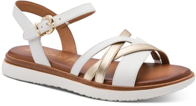 Tamaris - maat 41 - Comfort Essentials Dames Sandalen - WIT COMBI