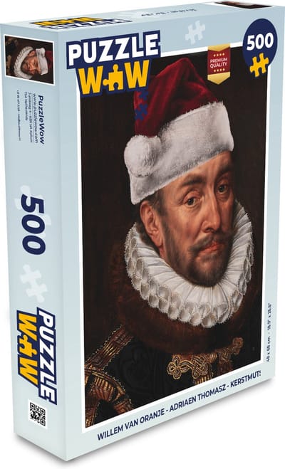 Puzzel Willem van Oranje - Adriaen Thomasz - Kerstmuts - Legpuzzel - Puzzel 500 stukjes - Kerst - Cadeau - Kerstcadeau voor mannen, vrouwen en kinderen