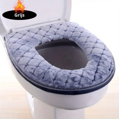 Nivard Wasbare Toiletbril Cover - Wc Bril Hoes - Toiletbril - Wc Deksel - Toiletafdekking - Verwarmde Wc Bril - Grijs