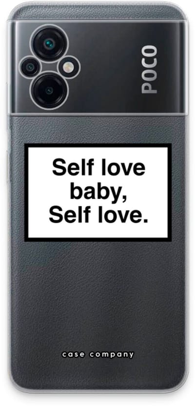 Case Company® - Hoesje geschikt voor Xiaomi Poco M5 hoesje - Self love - Soft Cover Telefoonhoesje - Bescherming aan alle Kanten en Schermrand