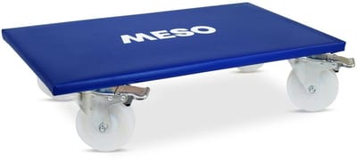 MESO Meubelroller 4x Geremd - Nylon wiel - 600x350mm - Max 400kg - Industrieel - Meubelhondje - Verhuistrolley - Transportdolly