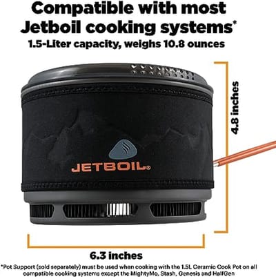 1.5L keramische kookpot voor camping en backpacking