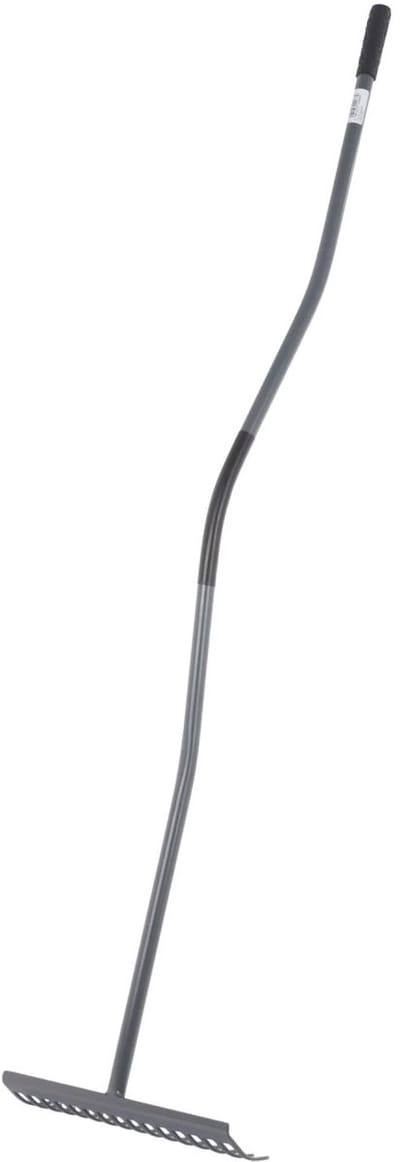 GEKO Ergonomische hark - 16 tanden - 41 cm breed - Stalen steel - Zwart-blauw