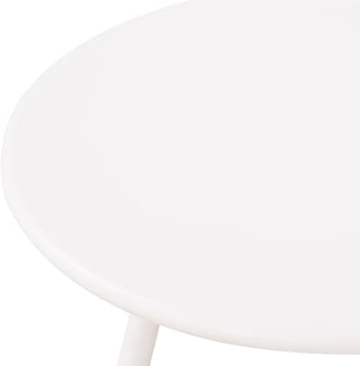 Ronde Salontafel voor Binnen en Buiten - Weerbestendig en UV-bestendig - Ideaal als Bijzettafel of Loungetafel - Wit