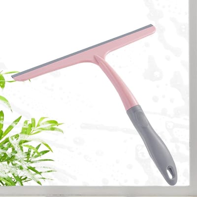 Raamwisser Douchewisser - Glastrekker Glasreiniger - Badkamer Reinigen - Zonder Strepen - 24.5 cm - Roze