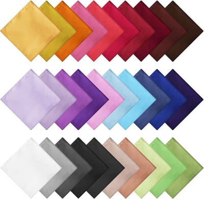 Zakdoeken Heren - Pochette Heren - Feestelijke Gelegenheden - Kreukvrij Polyester - 22 x 22CM - Assorti