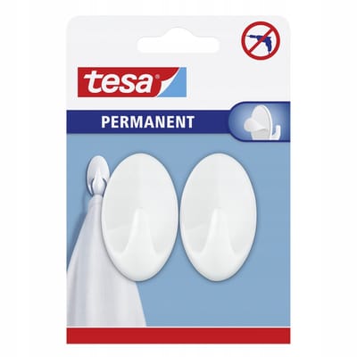 Tesa ophanghaakjes met plakstrip 2st