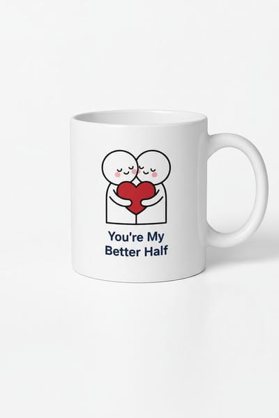 Mok You're My Better Half | Romantische Wederhelft Liefdescadeau